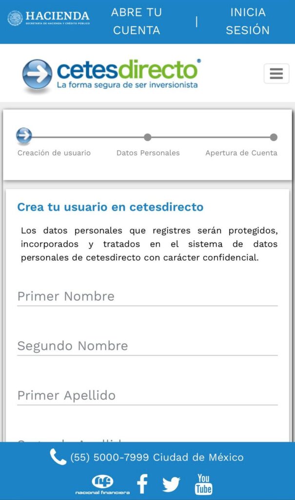 como invertir en cetes registro